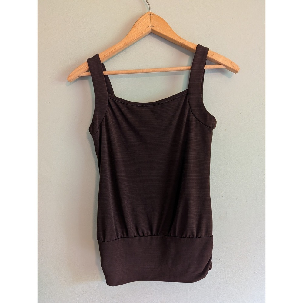 Vintage Y2K 90s Wrap Top Size S Romantic Sexy Chocolate Brown B Wear Byer Cali - Picture 9 of 12